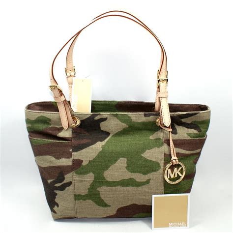 michael kors camo tote|michael kors large canvas tote.